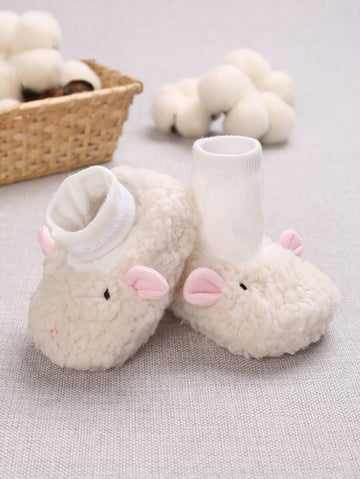 Baby Cartoon Animal Design Fuzzy Sock Boots