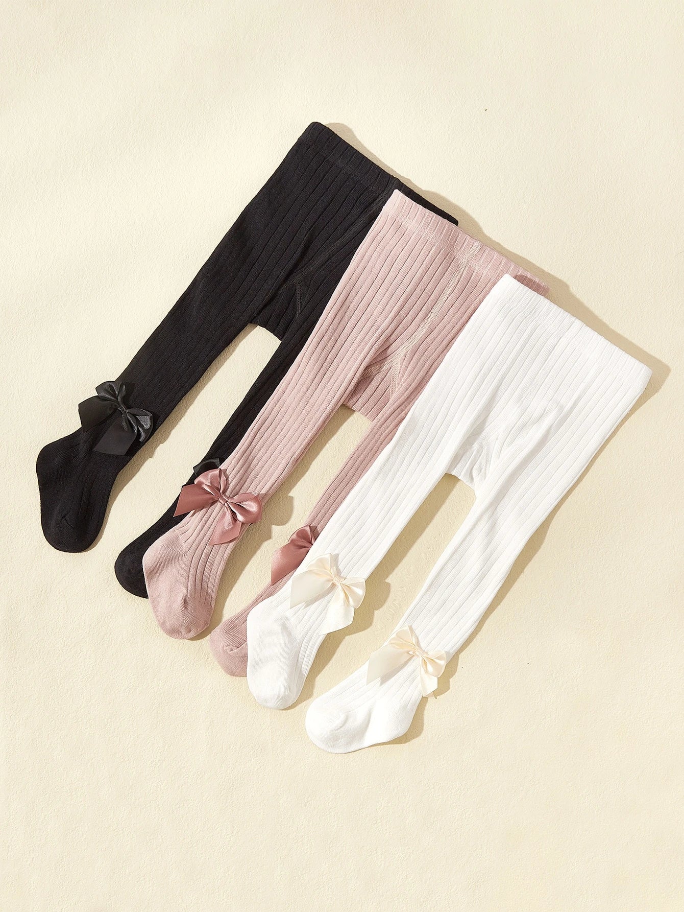 1 peice Baby Girls' Bowknot Decorated Tights For Autumn And Winter
