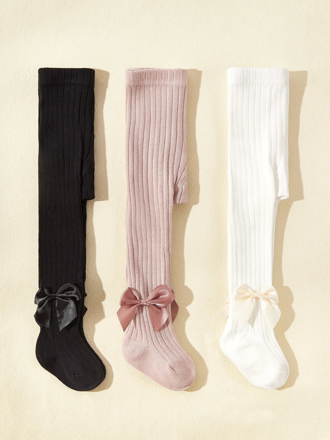 1 peice Baby Girls' Bowknot Decorated Tights For Autumn And Winter