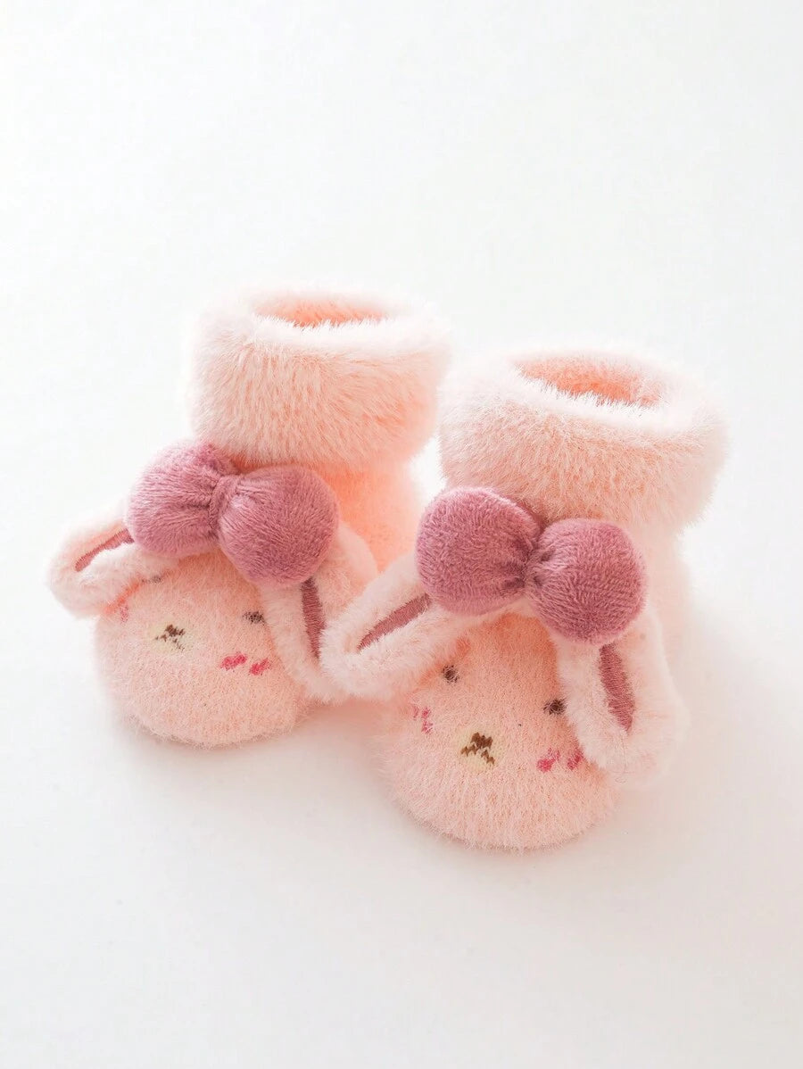 Thick Cartoon Animal Rattle Socks For Babies