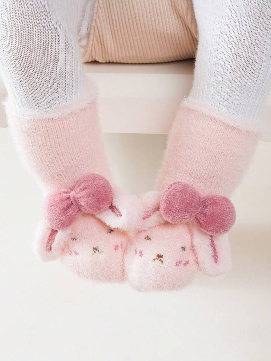 Thick Cartoon Animal Rattle Socks For Babies