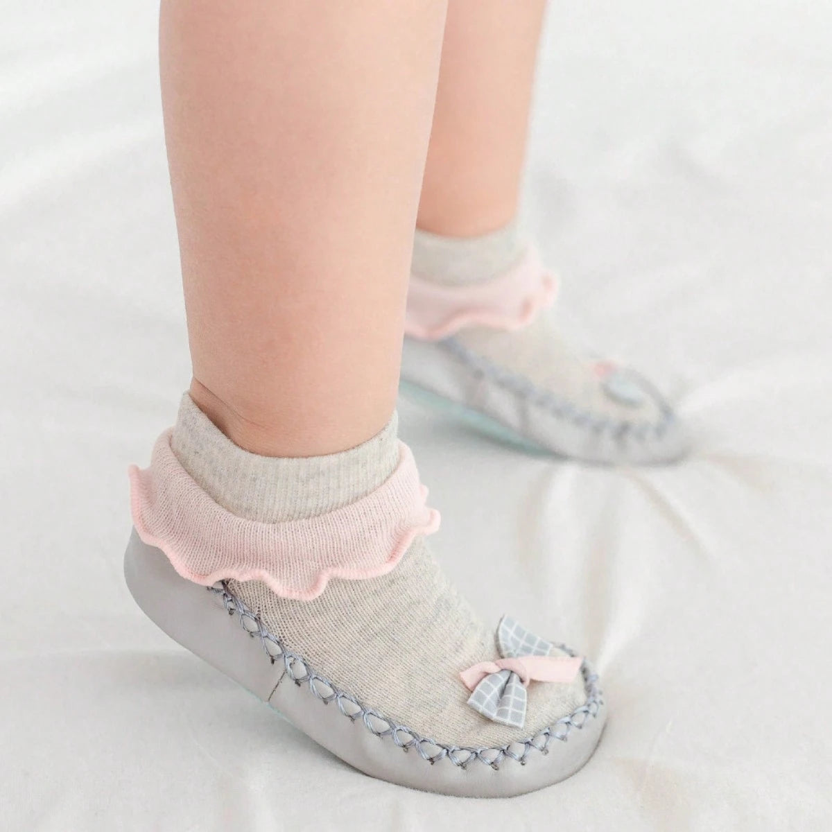 1pair Infant Shoes Socks Baby Anti-slip Floor Socks Soft Bottom Learning Walk Socks