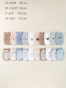 10pairs Baby Cartoon Graphic Cute Antislip Socks For Daily Life