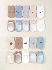 10pairs Baby Cartoon Graphic Cute Antislip Socks For Daily Life