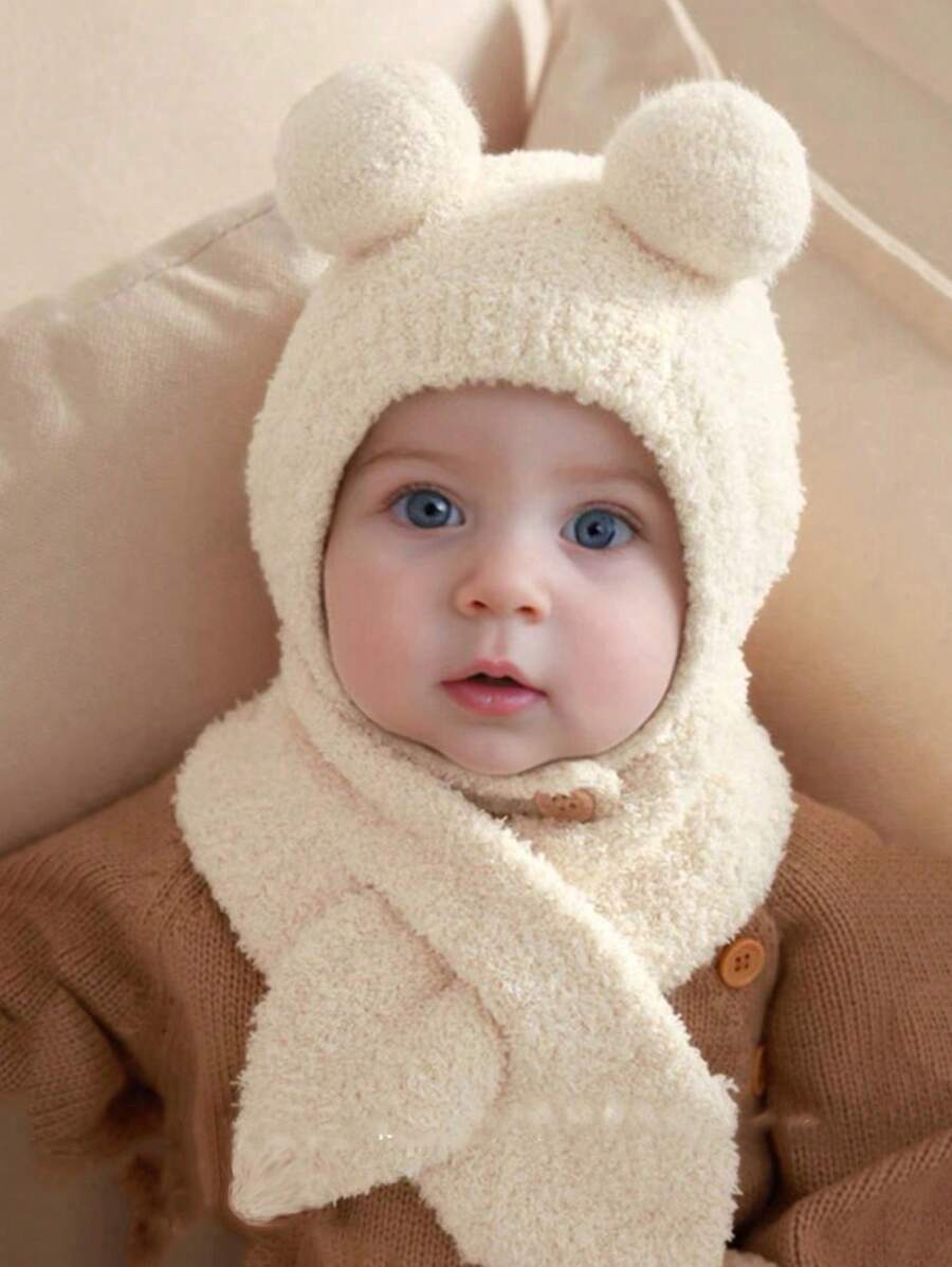 3pcs/Set Toddler Kids Knit Winter Hat, Scarf & Gloves, 2-Piece Set