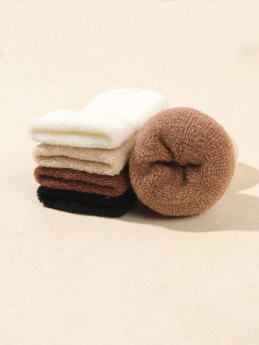 1Pairs Baby Solid Color Thick Warm Flip-Top Socks, Autumn/Winter