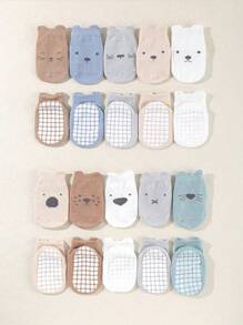 10pairs Baby Cartoon Graphic Cute Antislip Socks For Daily Life