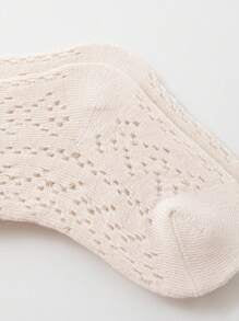 3 Pairs Children Bow Mesh Leg Stockings Anti-Mosquito Breathable Mid-Calf Socks.