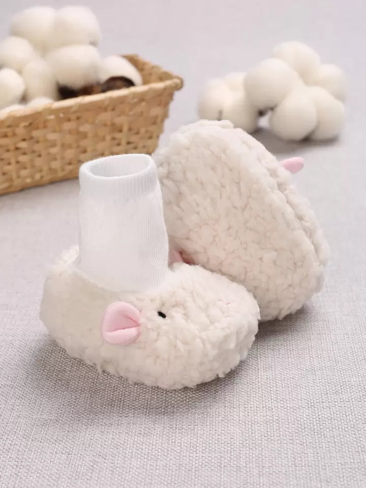 Baby Cartoon Animal Design Fuzzy Sock Boots
