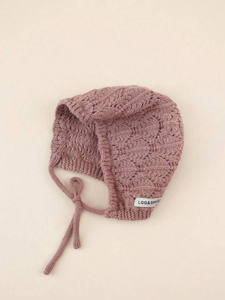 1pc Kids Korean Hollow Vintage Stylish Knitted Hat,